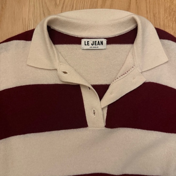 Le Jean striped cashmere polo size S - Picture 5 of 7